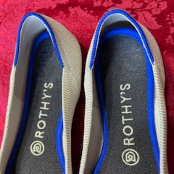 Rothys Point Grey Knit Womens Flats - Picture 3 of 5